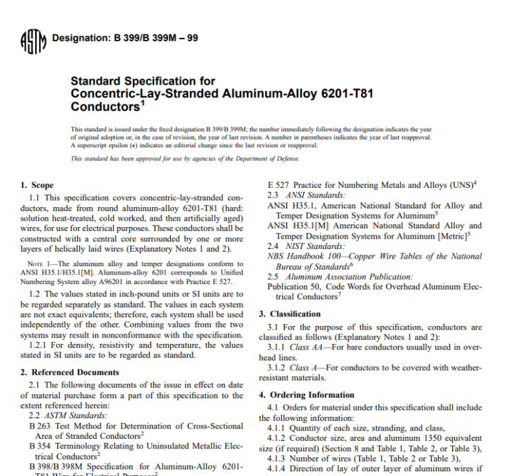 Astm B 399/B 399M – 99 pdf free download