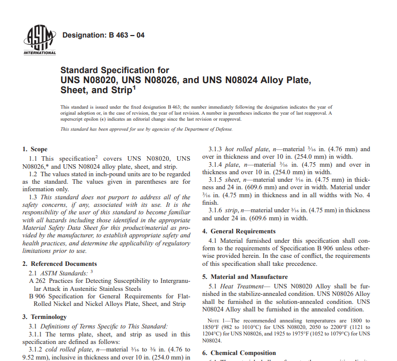 Astm B 463 – 04 pdf free download