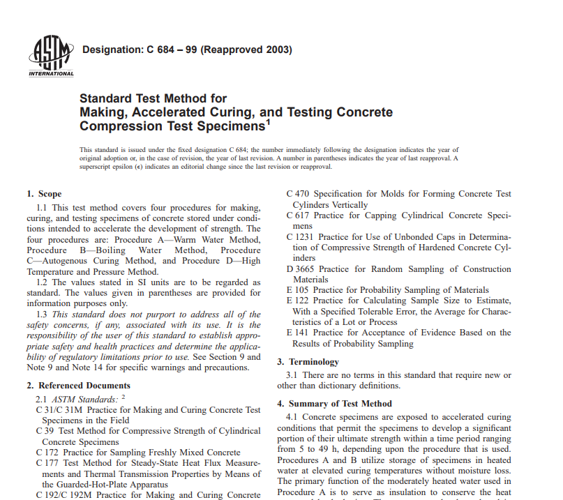 Astm C 684 – 99 (Reapproved 2003) pdf free download