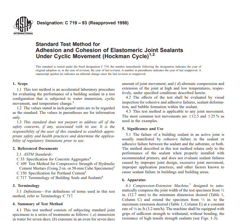 Astm C 719 – 93 (Reapproved 1998) pdf free download