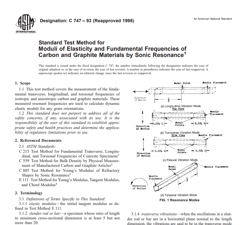 Astm C 747 – 93 (Reapproved 1998) pdf free download