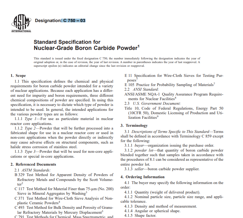 Astm C 750 – 03 pdf free download