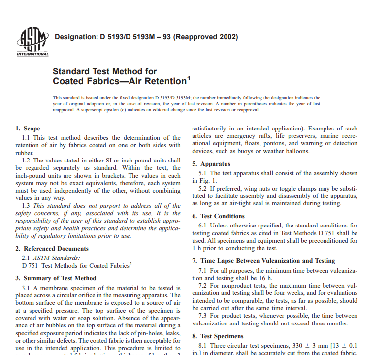 Astm D 5193/D 5193M – 93 (Reapproved 2002) pdf free download