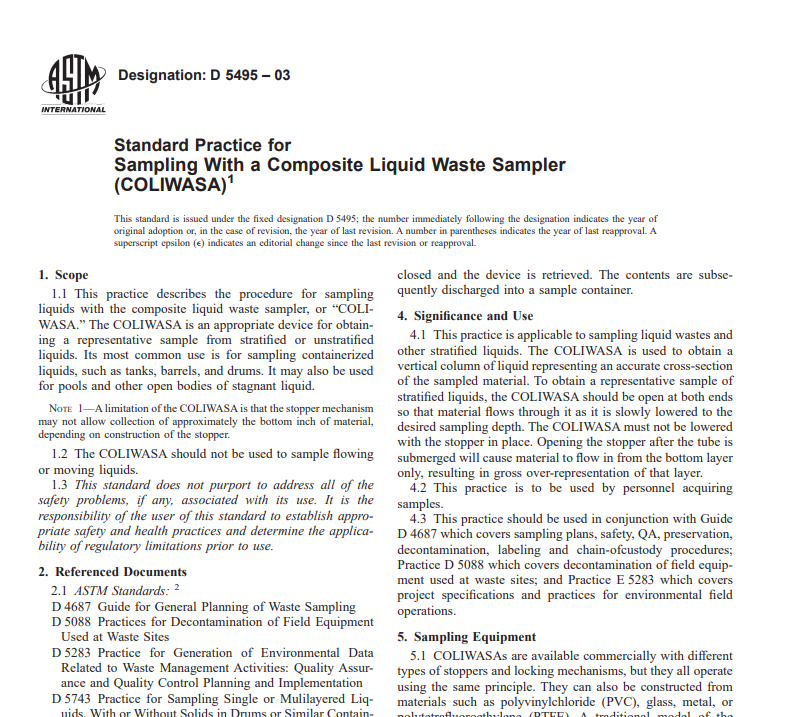 Astm D 5495 – 03 pdf free download