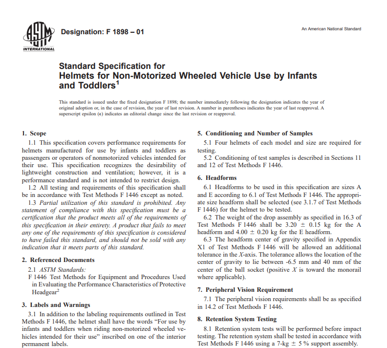 Astm F 1898 – 01 pdf free download