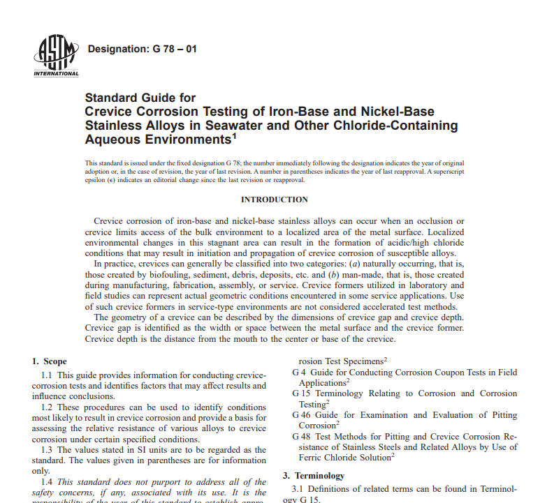 Astm G 78 – 01 pdf free download