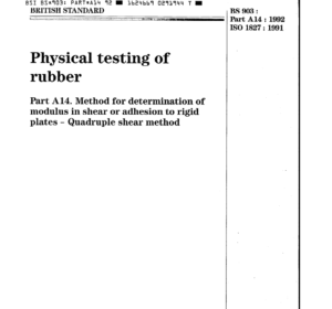 BS 903-A14: 1992 ISO 1827 :1991 pdf free download