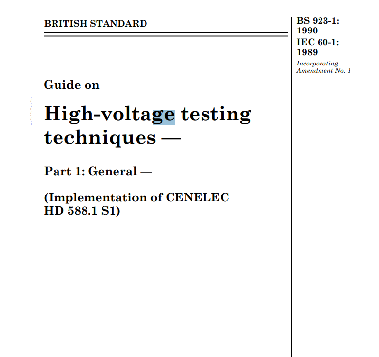 BS 923-1: 1990 IEC 60-1: 1989 pdf free download